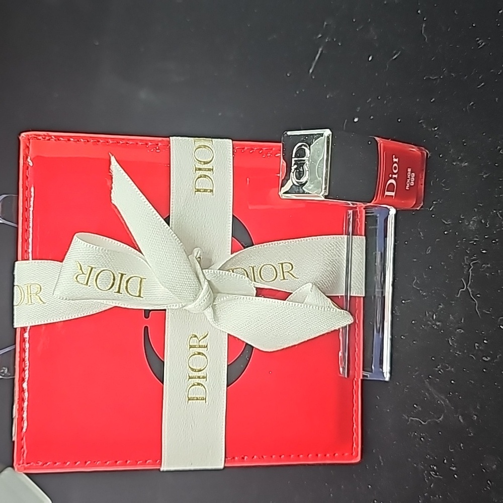 Dior  NWOT  Red Paten Leather  Mirrow